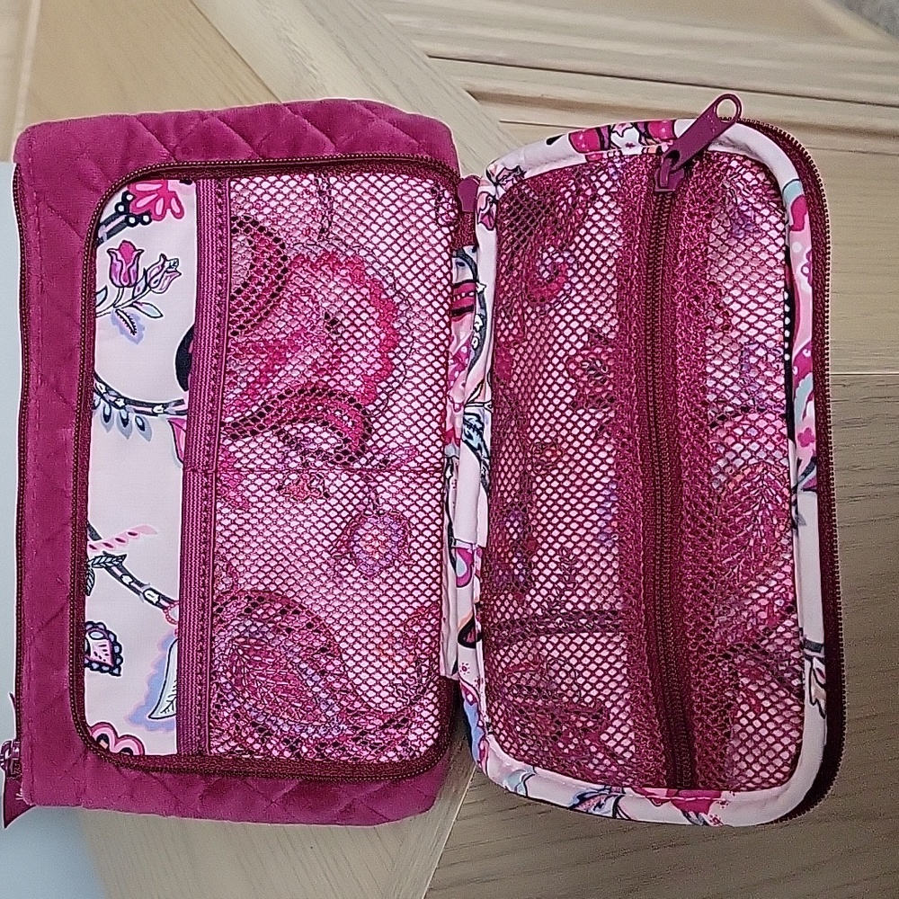 Vera Bradley Quilted Makeup Bag in Purple Fuscia - Picture 4 of 7